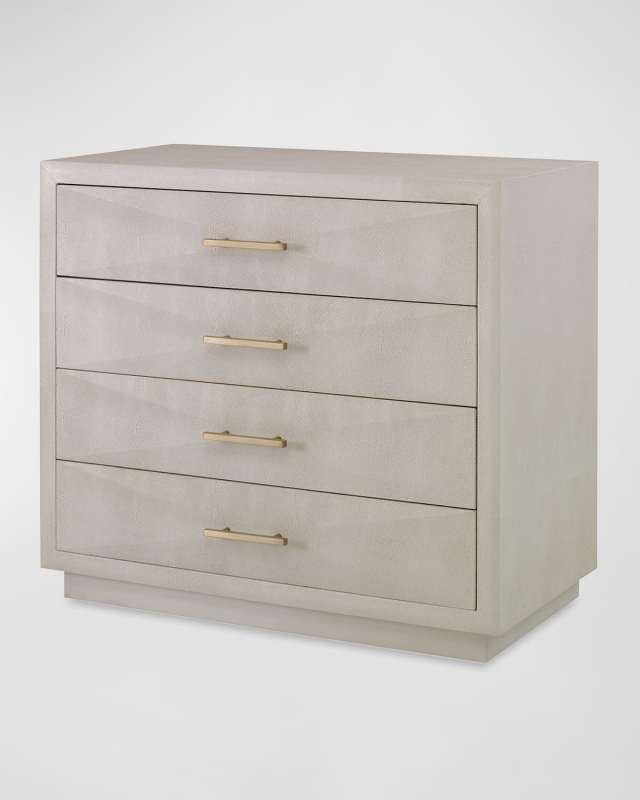 Faux Shagreen 4-Drawer Chest