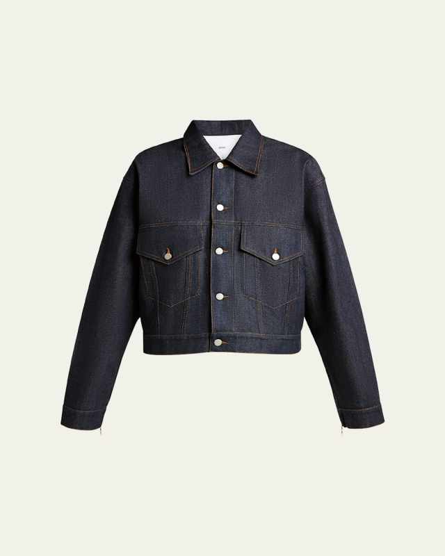 Zip-Cuff Denim Jacket