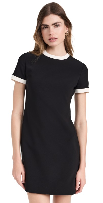 Theory Bicolor Dress Black/Ivory