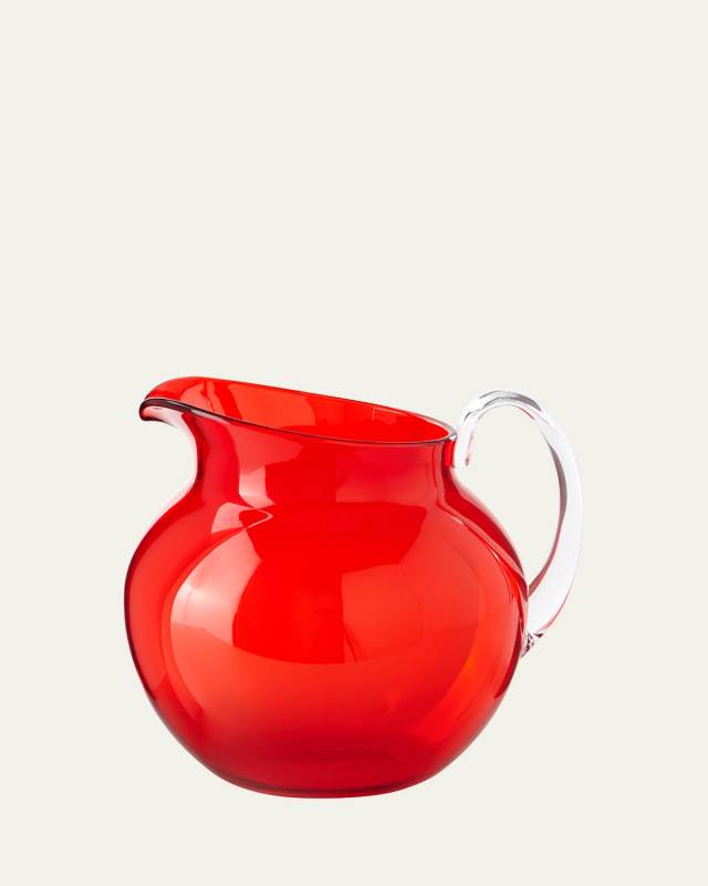 Palla Transparent Acrylic Pitcher, Red