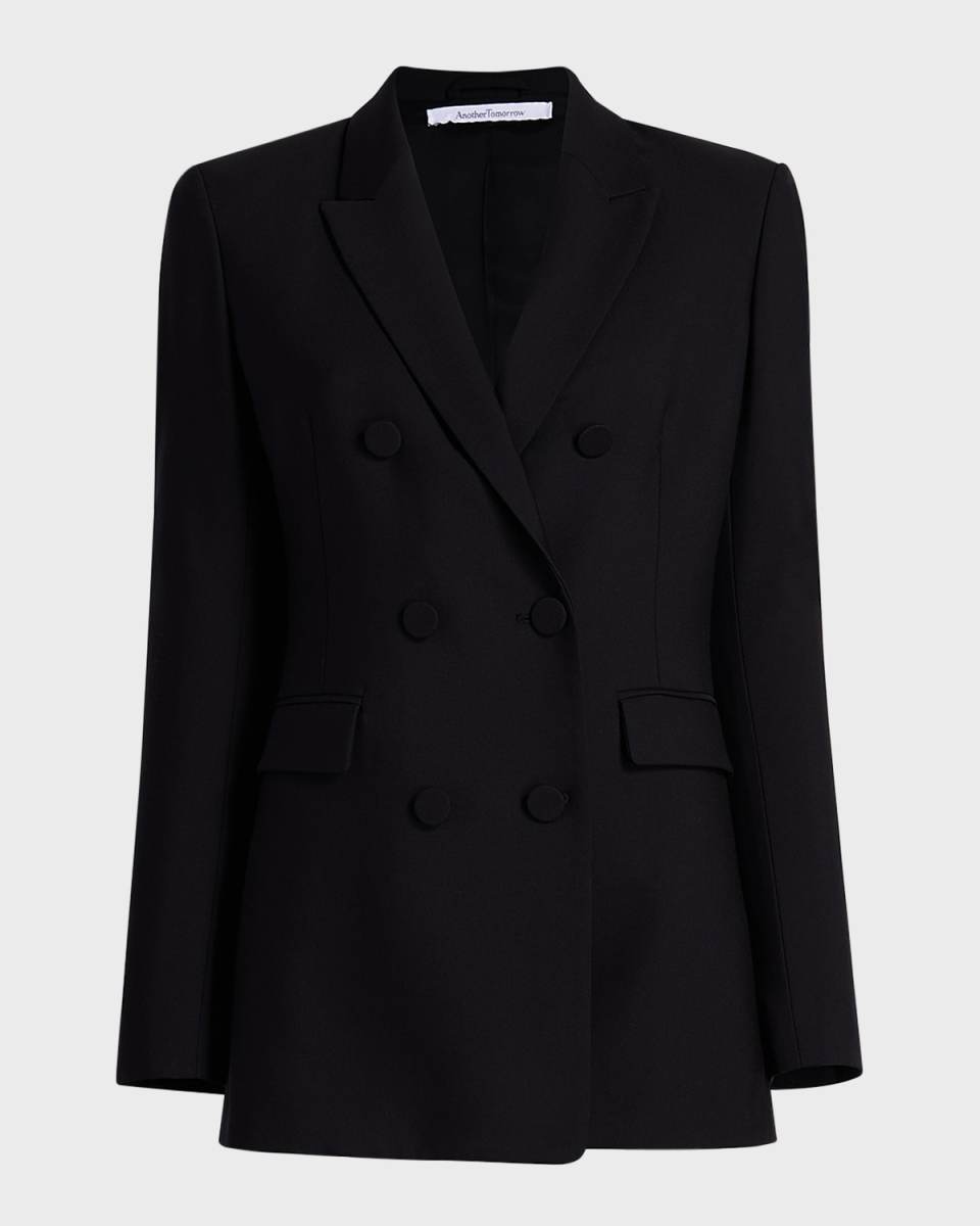 Wool Double-Breasted Blazer Jacket