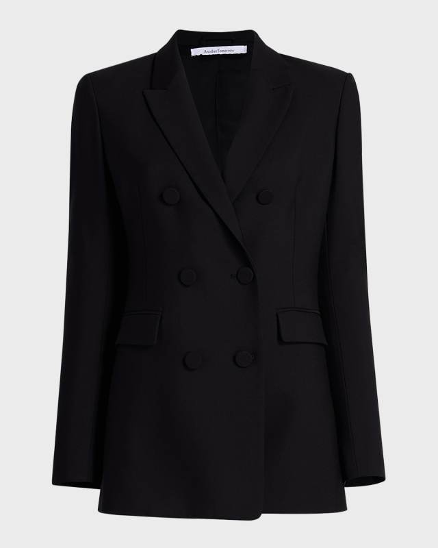Wool Double-Breasted Blazer Jacket