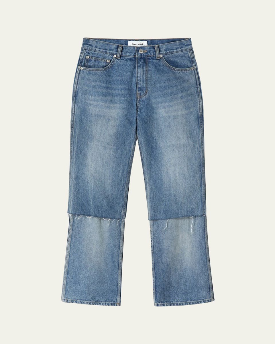 Layered Straight-Leg Jeans