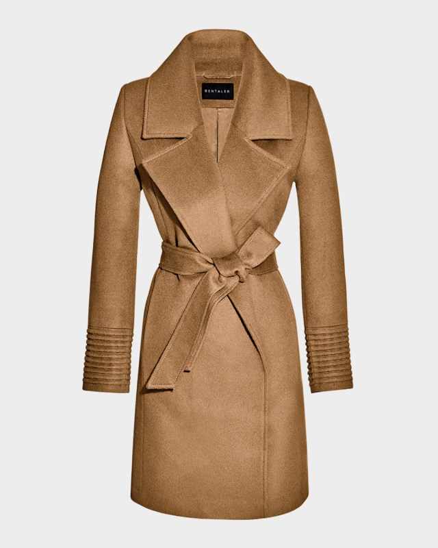 Mid-Length Alpaca Wrap Coat