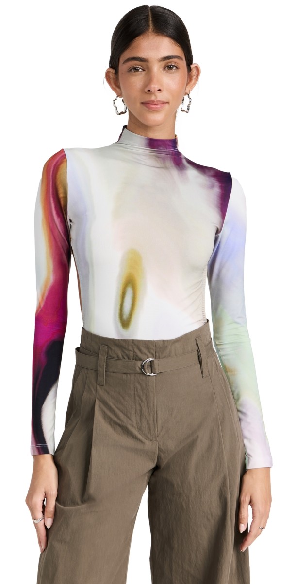 Silvia Tcherassi Olante Full Coverage Bodysuit IRIDESCENT MARBLE