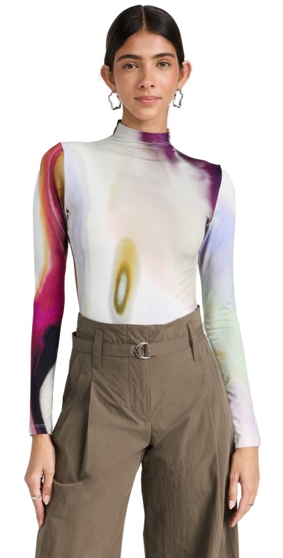 Silvia Tcherassi Olante Full Coverage Bodysuit IRIDESCENT MARBLE