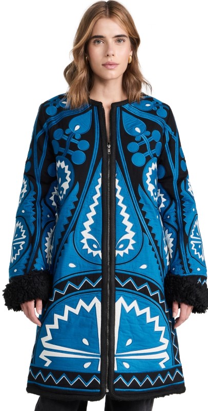Sea Gael Applique Coat Blue