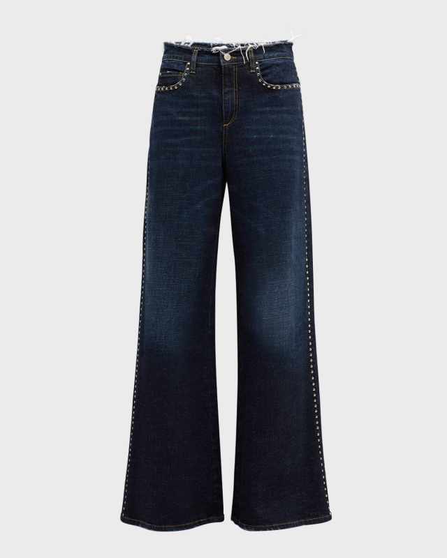 Denim Attraction Stud-Embellished Jeans