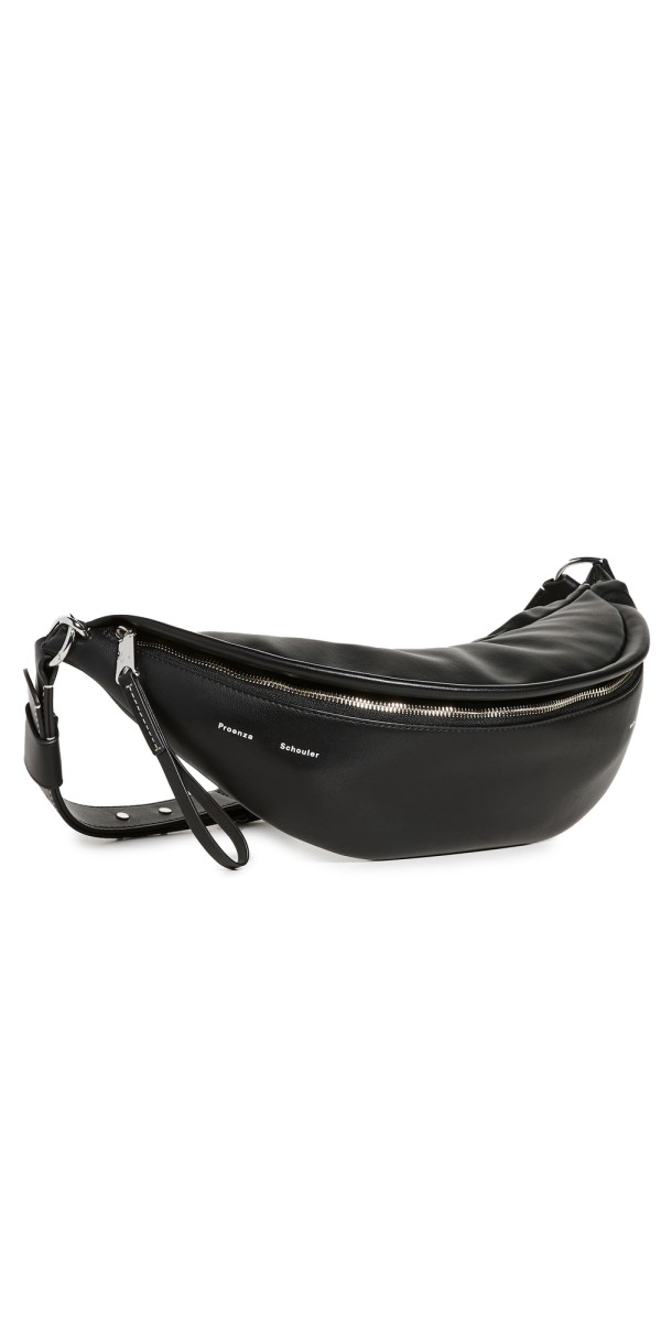 Proenza Schouler White Label Stanton Leather Sling Bag Black