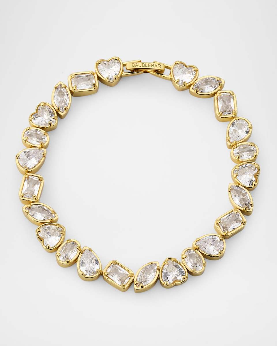 Scattered Cubic Zirconia Tennis Bracelet