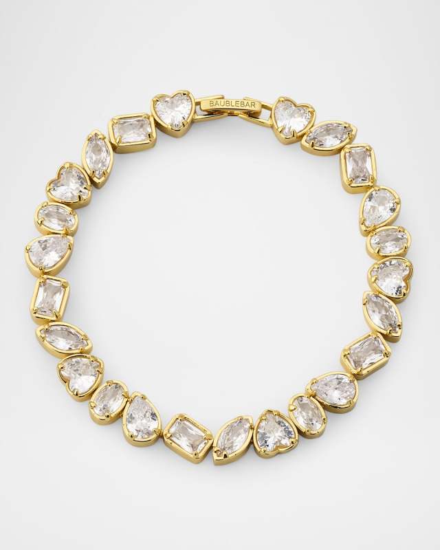 Scattered Cubic Zirconia Tennis Bracelet