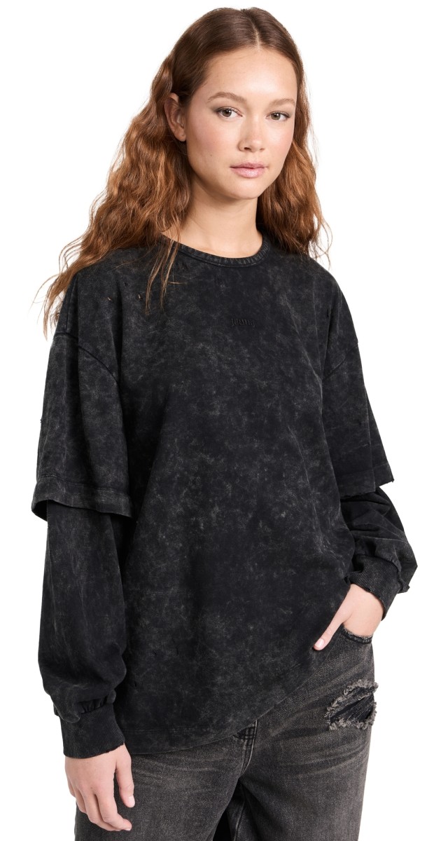 Juun. J Destroyed Layered T-Shirt Ash