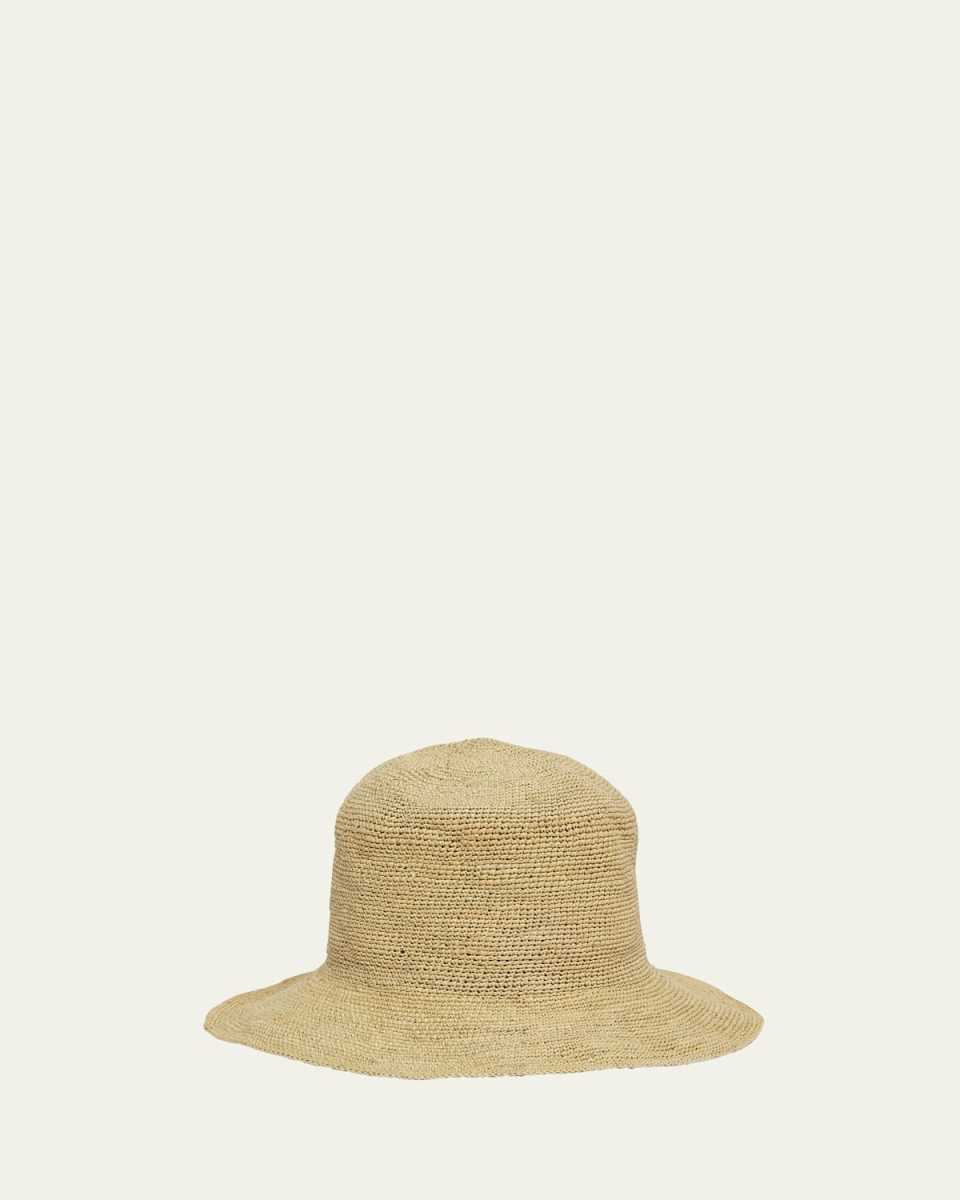 Airi Crochet Straw Bucket Hat