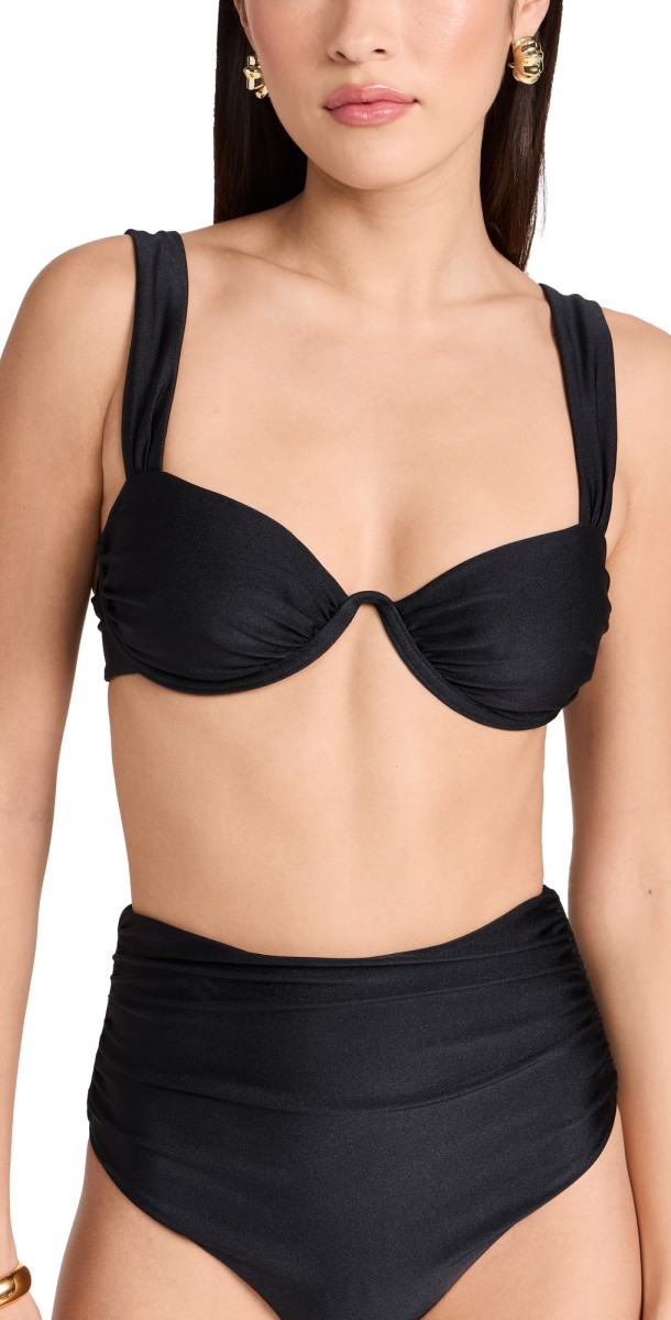 SIMKHAI Anniston Bikini Top Black