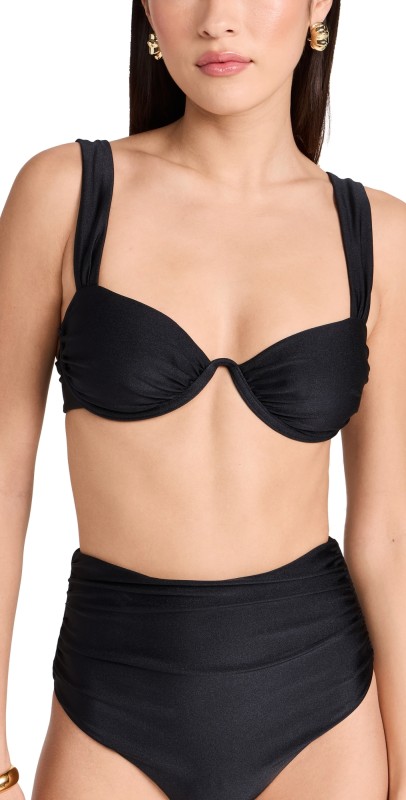 SIMKHAI Anniston Bikini Top Black
