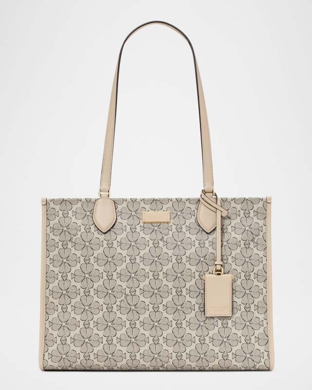 spade flower coated canvas tote bag
