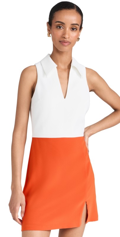 Amanda Uprichard Augusta Dress Ivory/Mandarin