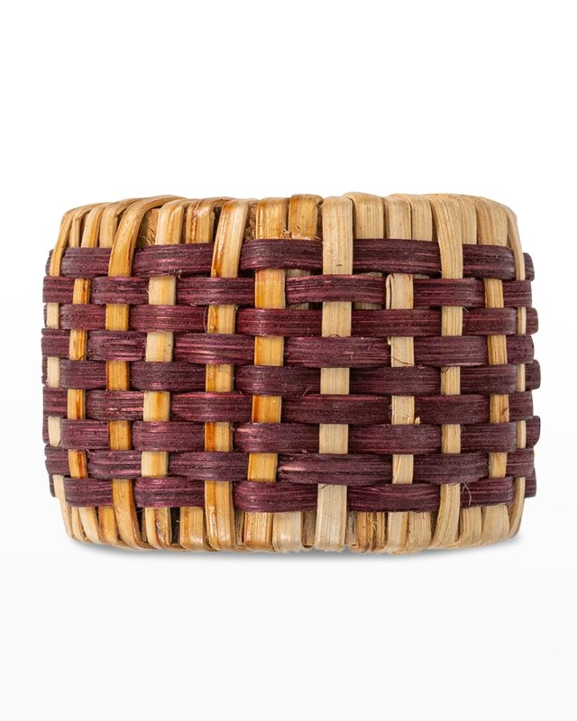 Woven Napkin Ring - Cranberry
