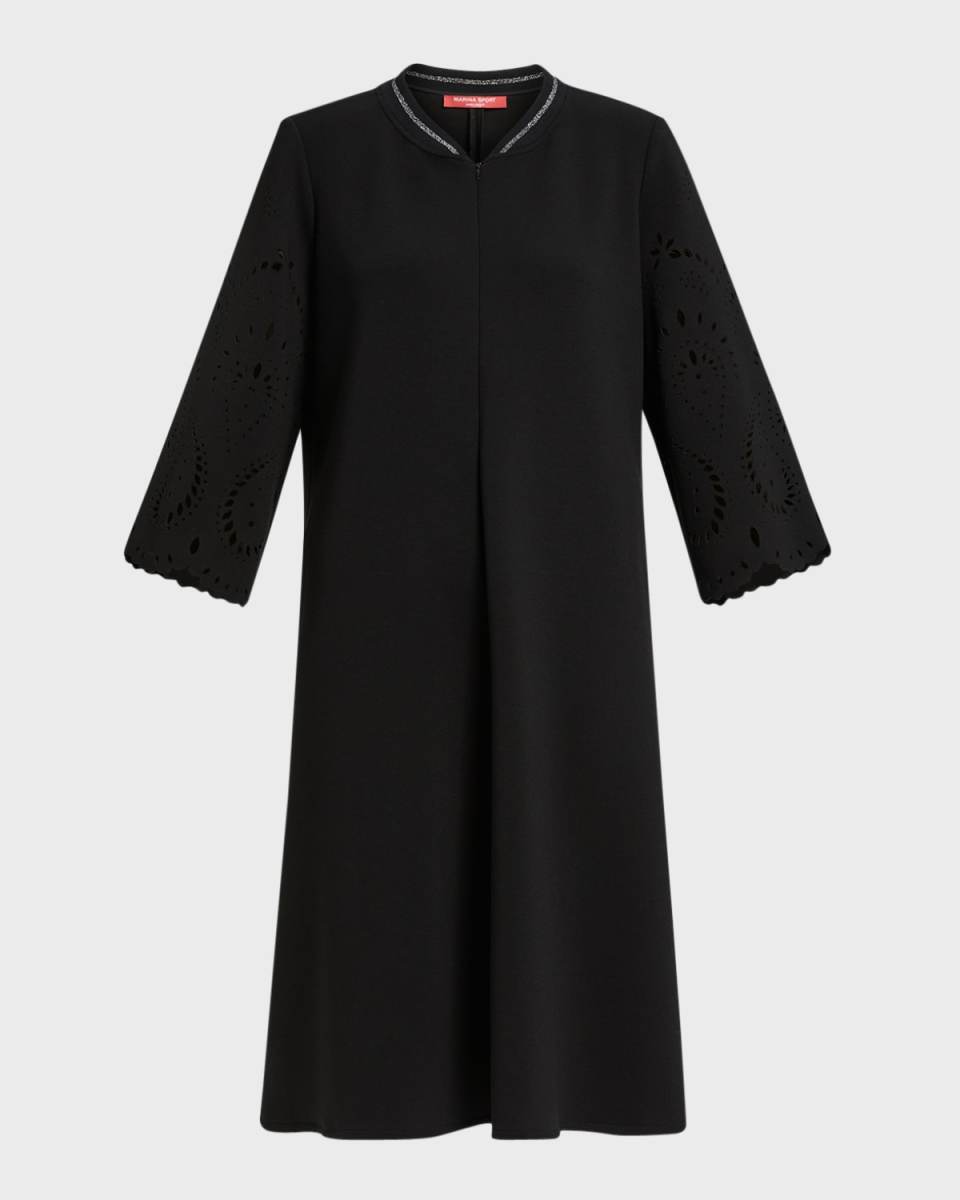 Plus Size Editta Cutout Zip-Front Midi Dress