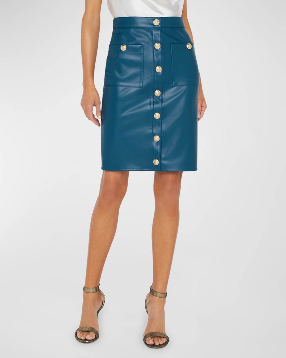 Amira Faux Leather Pencil Skirt