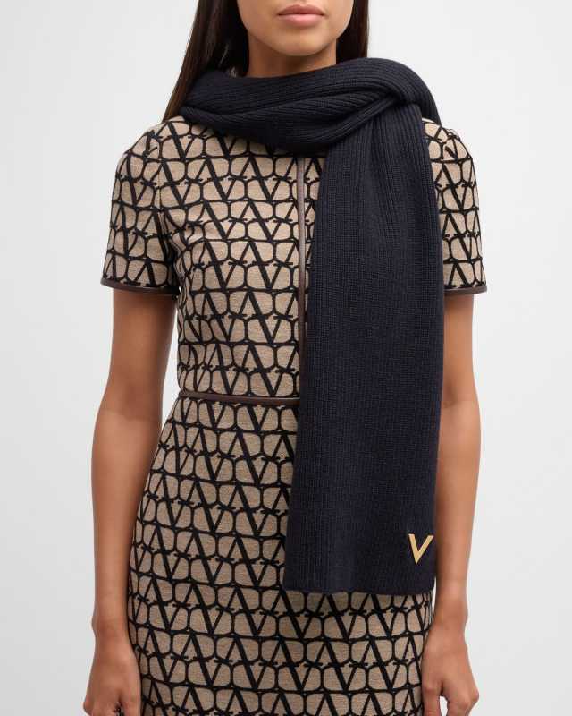 Bandeaux Knit Cashmere Scarf