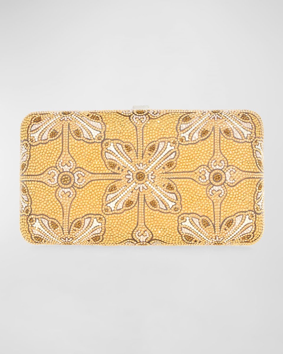 Rectangle Gilded Stamp Crystal Clutch Bag