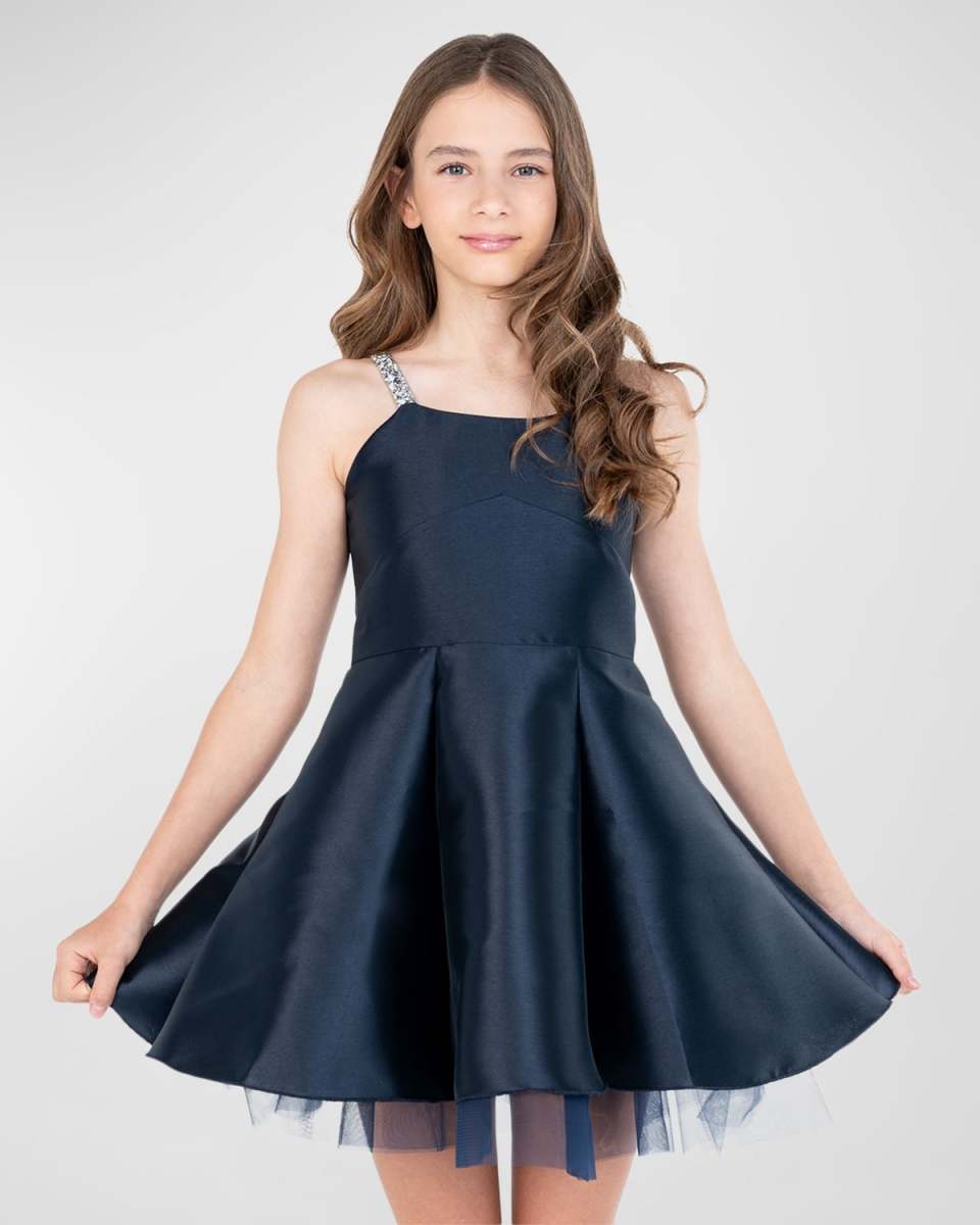 Girl's Henley A-Line Dress, Size 7-16