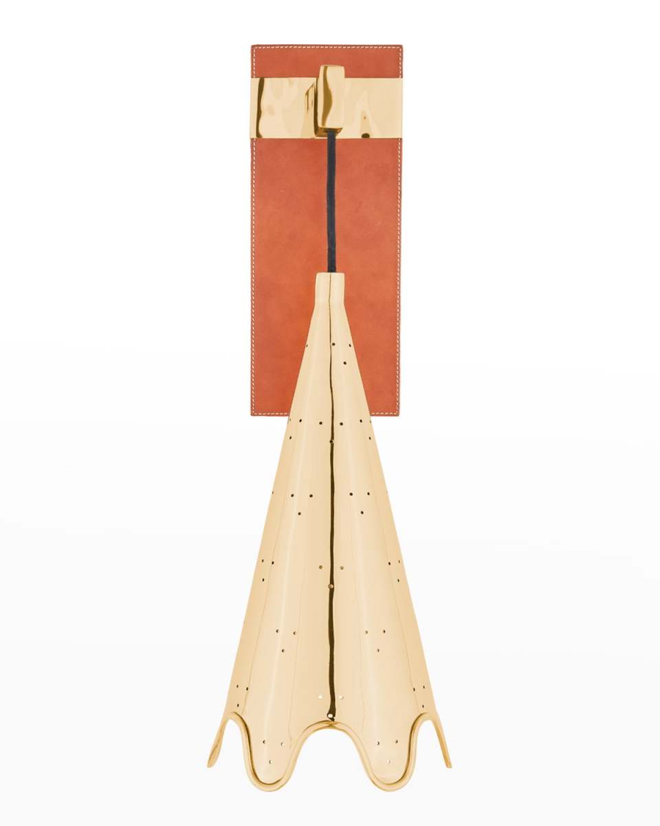 Brass Ripple Pendant Sconce