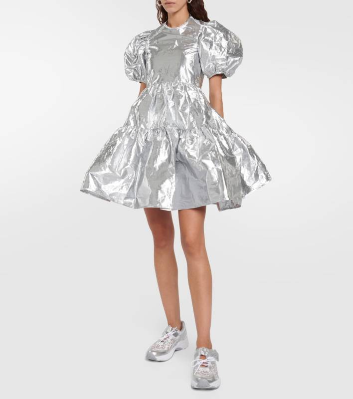 CECILIE BAHNSEN Sylvie metallic taffeta minidress