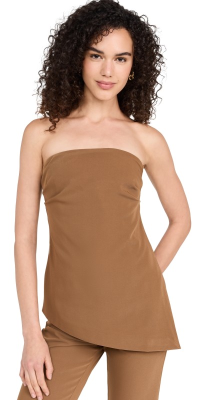 BARDOT Cosmos Strapless Top Chocolate