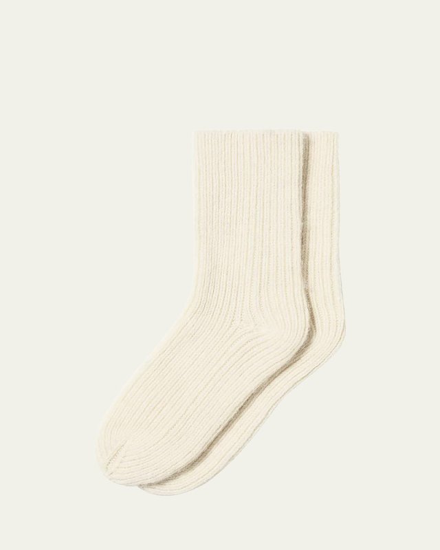 Rib-Knit Bed Socks