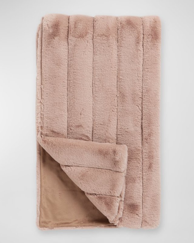 Posh Faux-Fur Throw Blanket