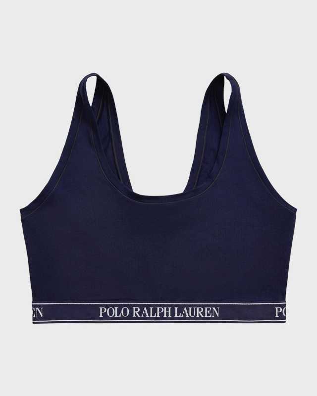 Cropped Scoop-Neck Logo Tank