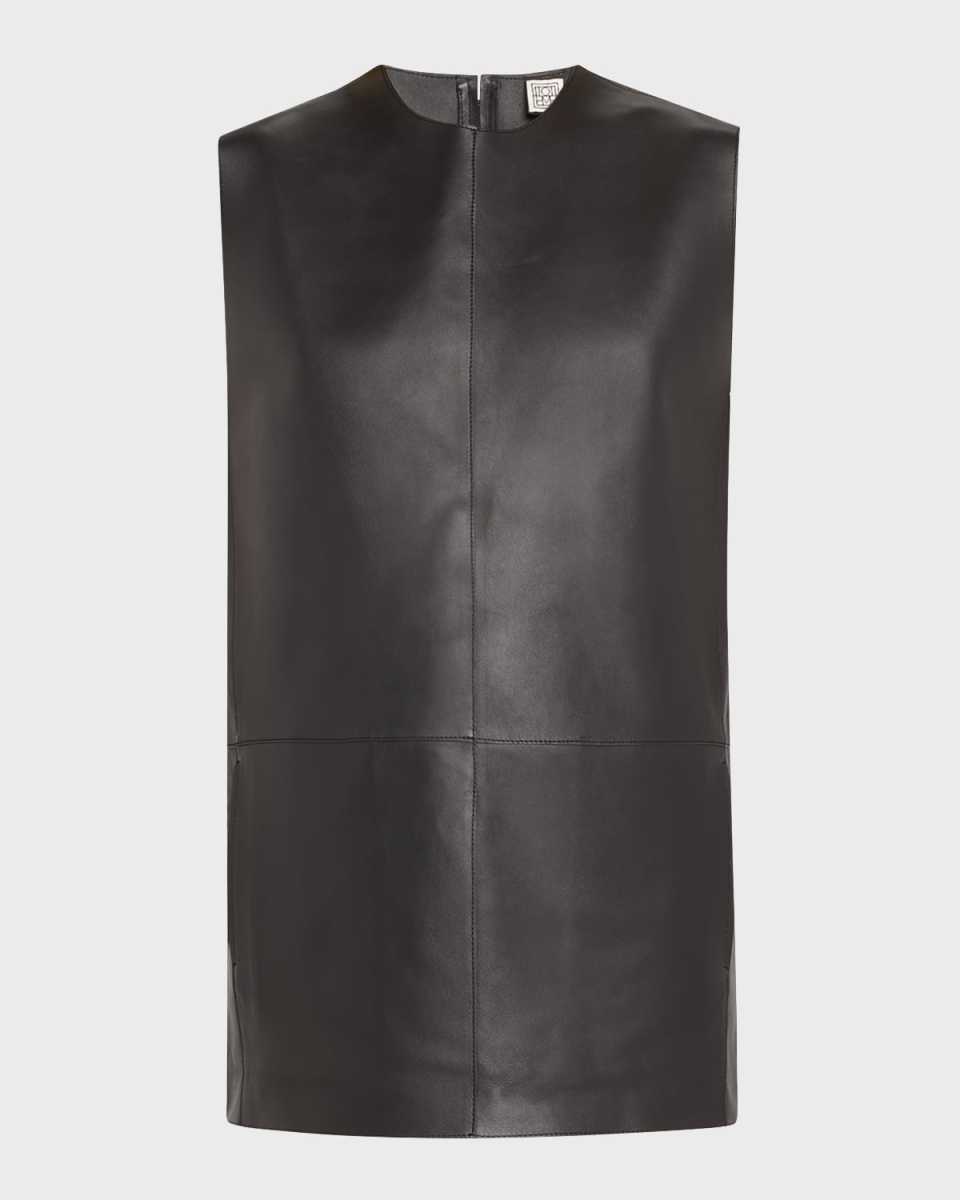 Double-Faced Leather Top