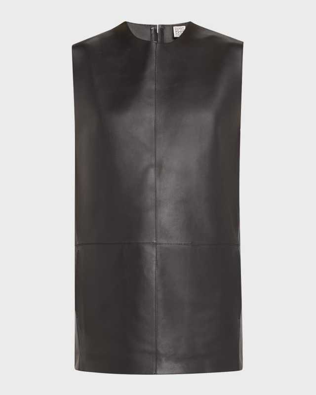 Double-Faced Leather Top
