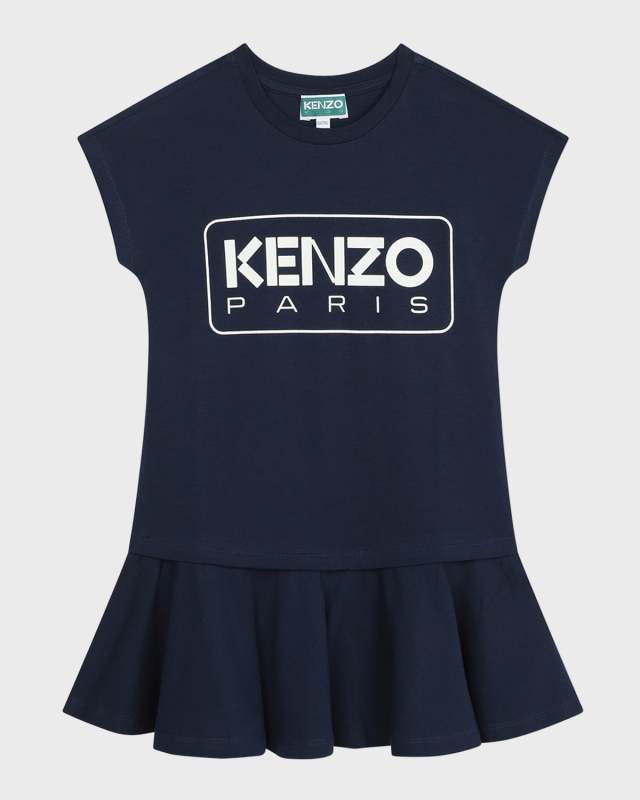 Girl's Classic Logo-Print Dress, Size 2-4
