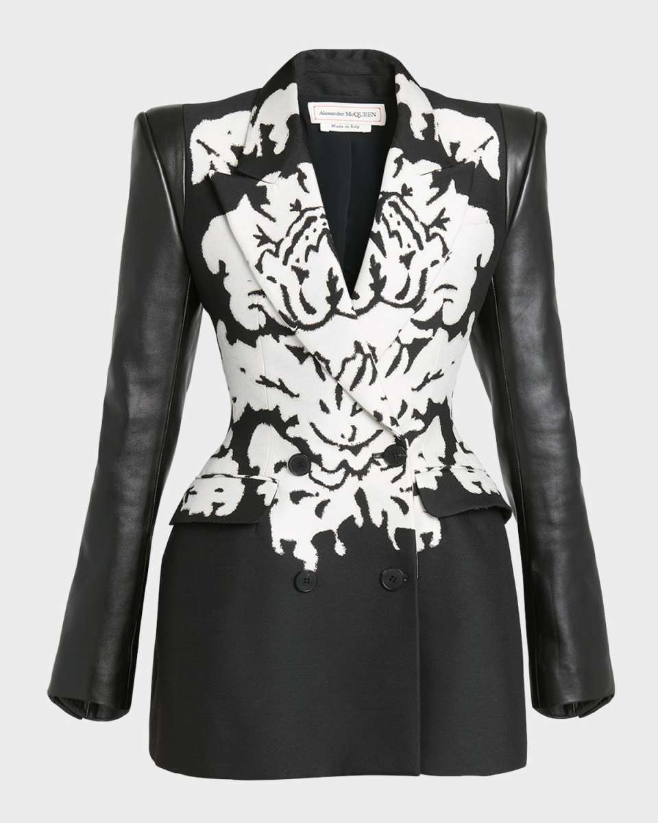 Damask Dripping Blazer Mini Dress