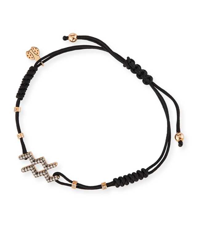 18k Pink Gold Diamond Acquires Pull-Cord Bracelet