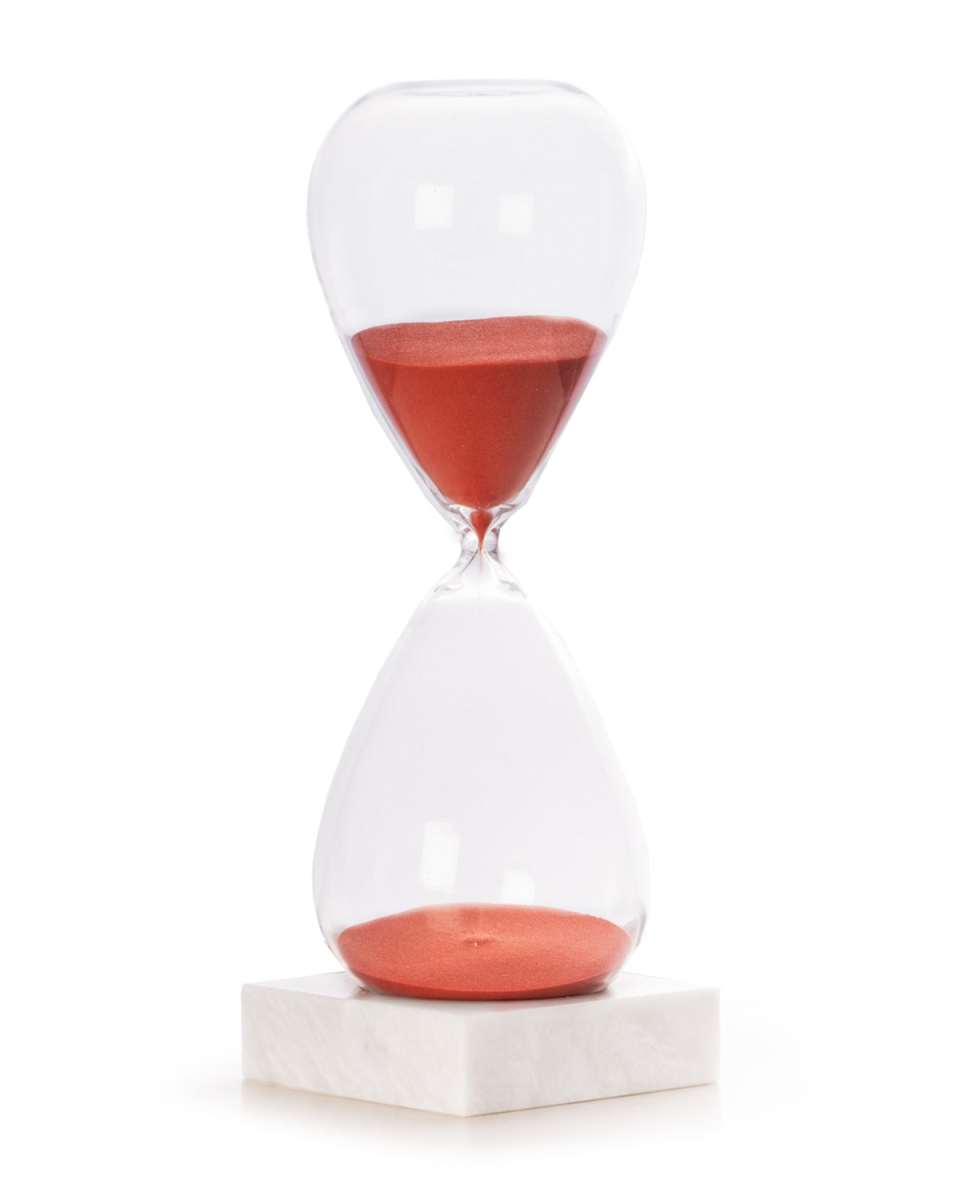 Hand-Blown Sand Timer Hourglass (90 minute)