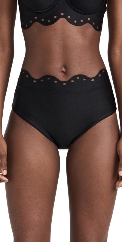 Ancora La Femme Mini Dotted Black Bikini Bottoms Black