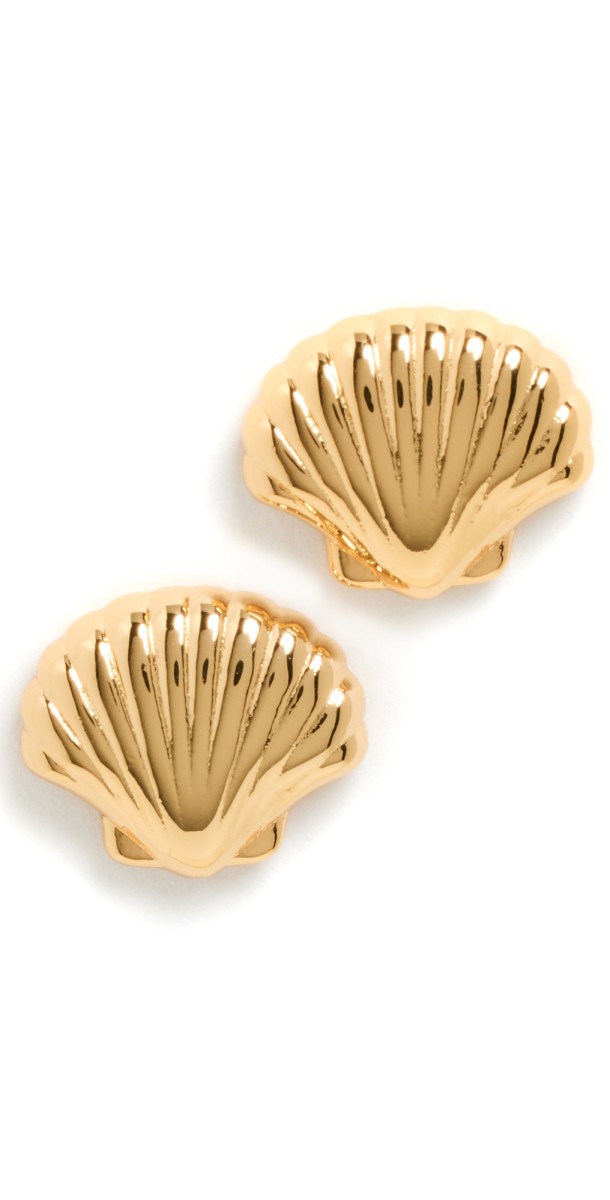 Lele Sadoughi Coquille Stud Earrings Gold