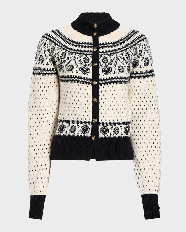 Marc Intarsia Cashmere Cardigan