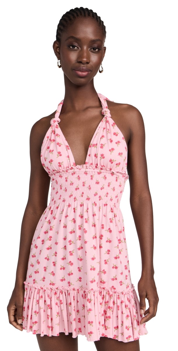 LoveShackFancy Aisling Dress Cherry Pink