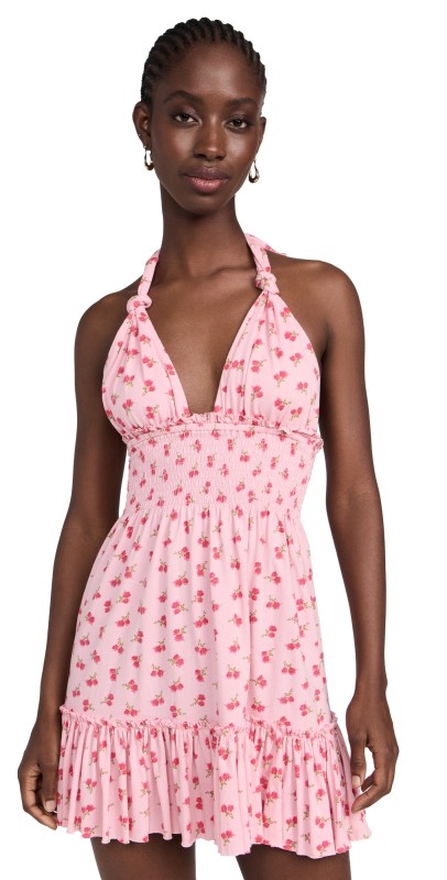 LoveShackFancy Aisling Dress Cherry Pink