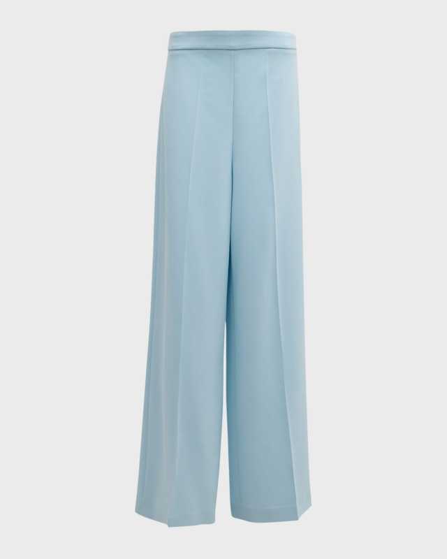 Alane High-Rise Wide-Leg Cady Pants