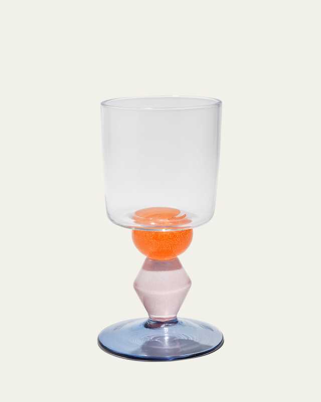 Hand-Blown Miami Wine Glass