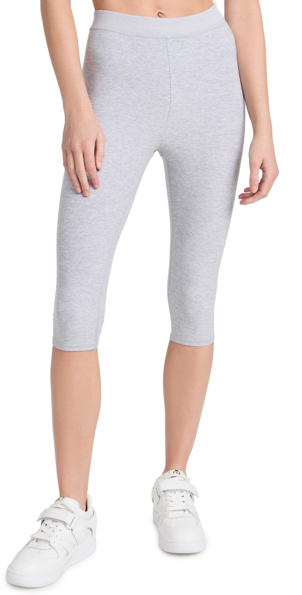 Alo Yoga Alosoft Iconic 90's Capris Athletic Heather Grey