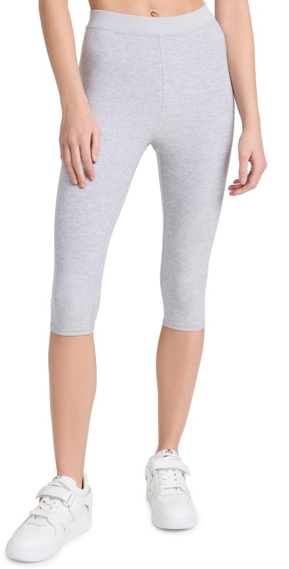 Alo Yoga Alosoft Iconic 90's Capris Athletic Heather Grey