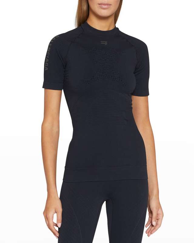 Sporty B Crewneck Short Sleeve Athletic Top