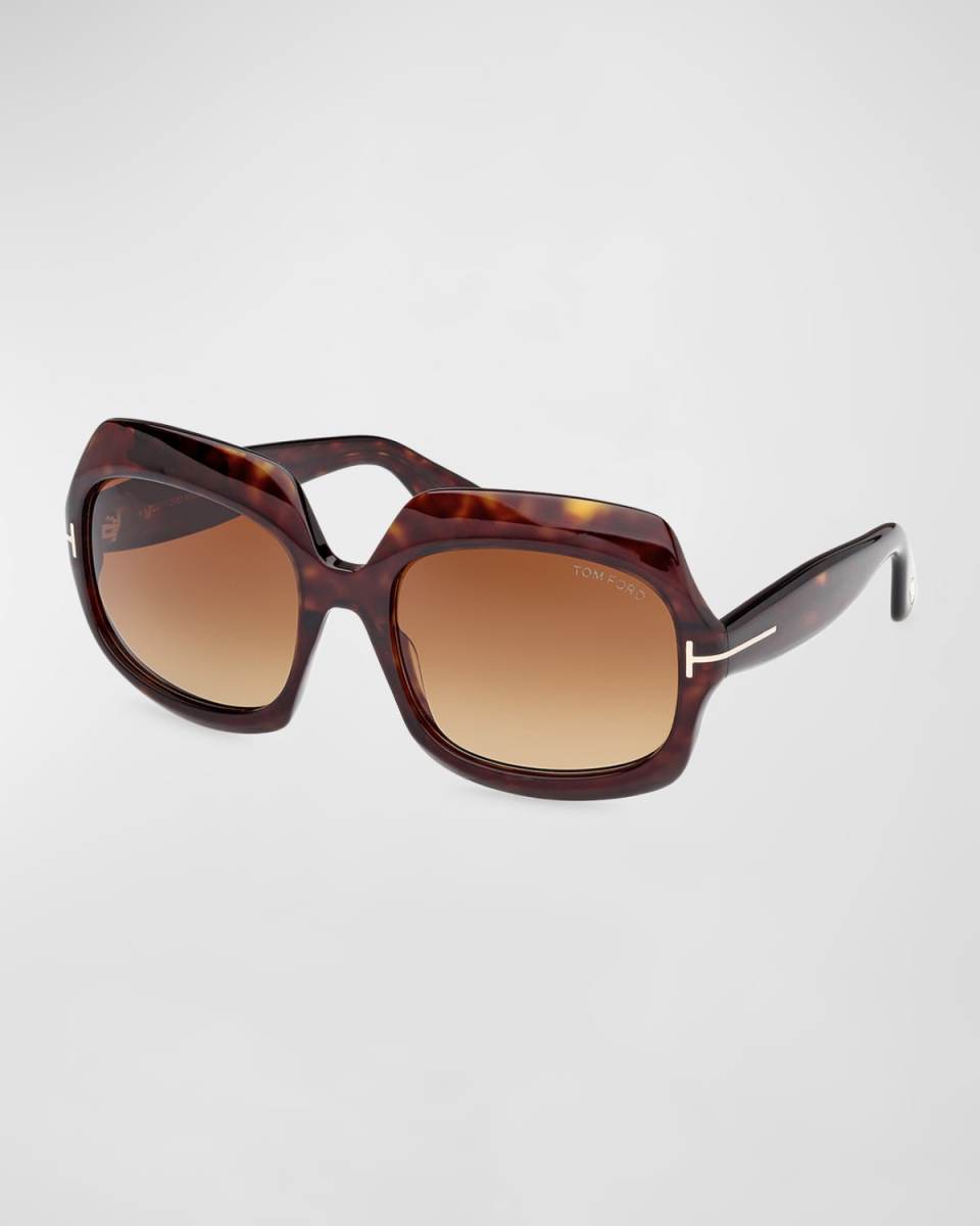 Ren Gradient Acetate Round Sunglasses
